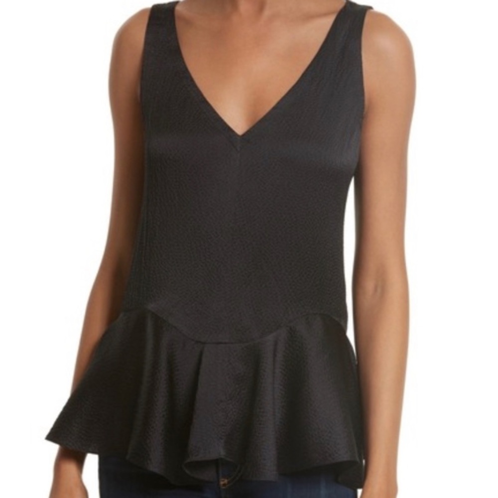 Rebecca Taylor 100% silk peplum top, size 4, EUC